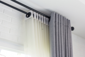 Curtain panels are a simple yet stylish way to block your neighbor’s view into your yard.